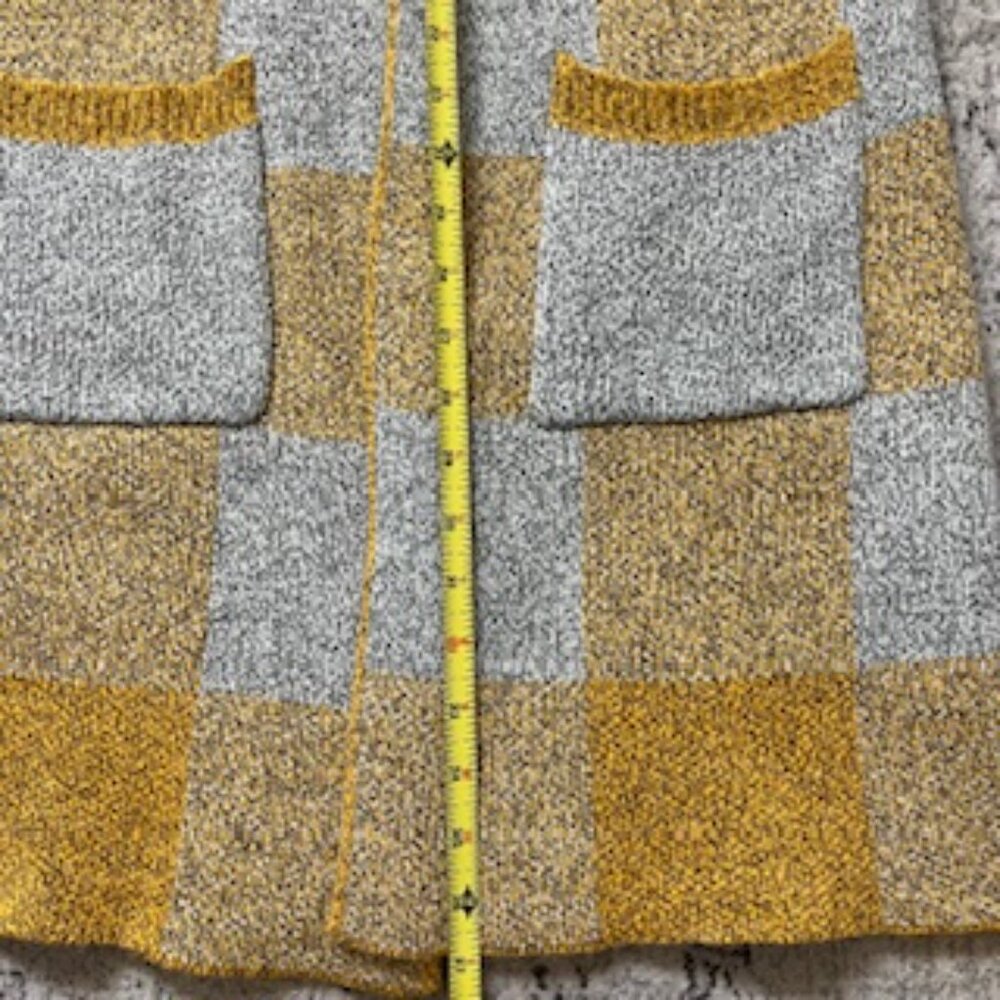 🧡3/15 Monteau Los Angeles Long Sweater Vest Cardigan Women's M - Picture 5 of 9